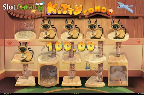 Win screen. Kitty Condo slot