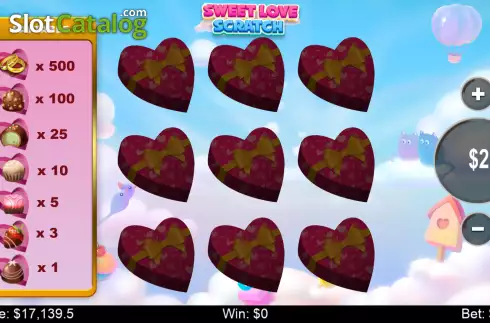 Reel screen. Sweet Love Scratch slot