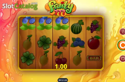 Win screen. Fruity 777 slot