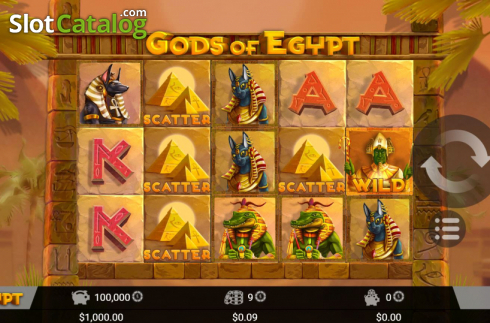 Reel Screen. Gods Of Egypt (MrSlotty) slot