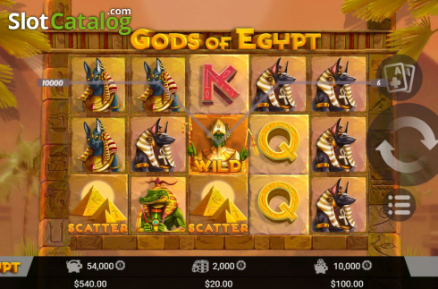 Skärmdump5. Gods Of Egypt (MrSlotty) slot