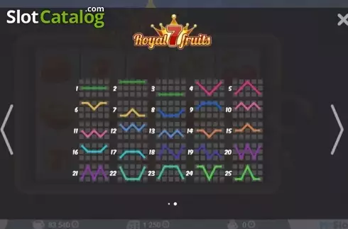 Bildschirm3. Royal 7 Fruits slot