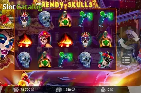 画面4. Trendy Skulls カジノスロット
