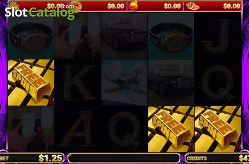 Free Spins Win Screen. Filthy Rich slot