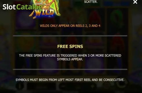 Free Spins screen. Cricket's Luck slot
