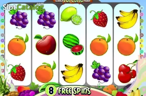 Free Spins screen. Fruity Fortune Plus slot