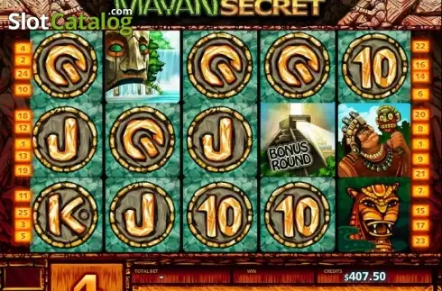 Free Spins screen. Mayan Secret slot
