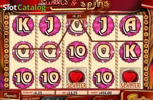Win screen. Sweets & Spins slot