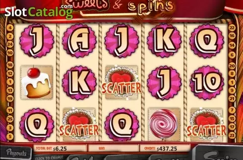 Scatter screen. Sweets & Spins slot