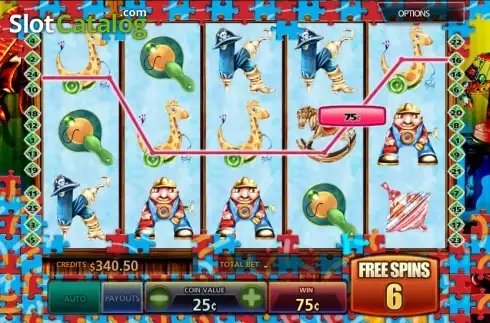 Free Spins screen. Vintage Toy Room slot