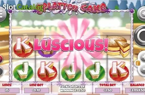 Win Screen 2. Splatter Cake slot