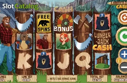 画面2. Lumberjack Cash カジノスロット
