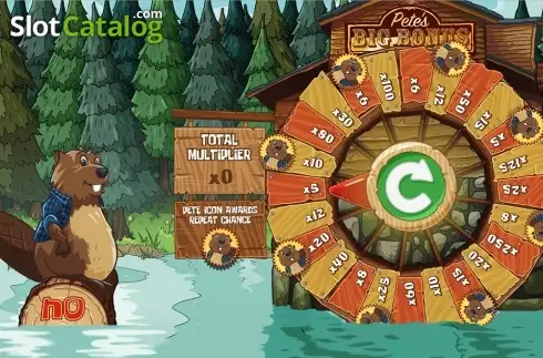 Bonus Wheel Screen. Lumberjack Cash slot