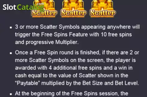 Free Spin feature screen. Persian Gems slot