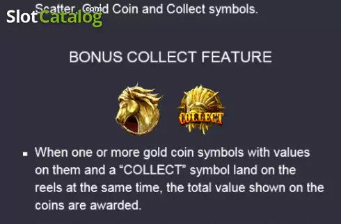 Collect feature screen. Stallion Princess slot