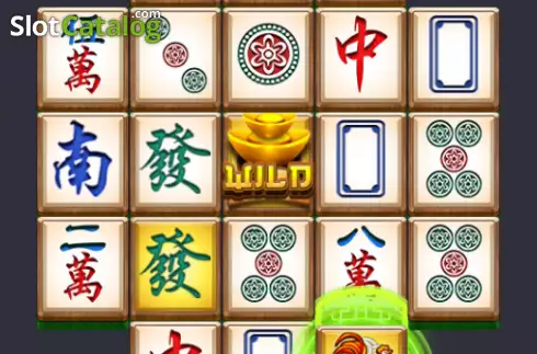 Gold plated symbols screen. Mahjong Fortune slot