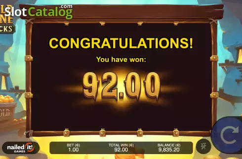 Total Win. Gold Mine Stacks slot