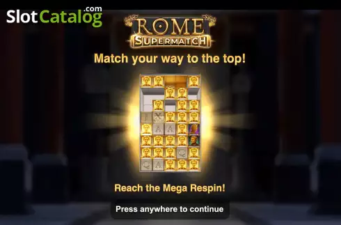 Start Screen. Rome Supermatch slot