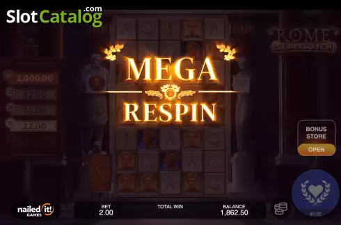 Mega Respin 1. Rome Supermatch slot