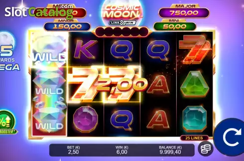 Win Screen. Cosmic Moon slot