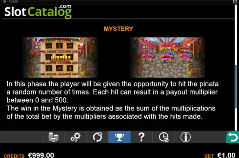Mystery bonus screen. Mariachi Revial slot