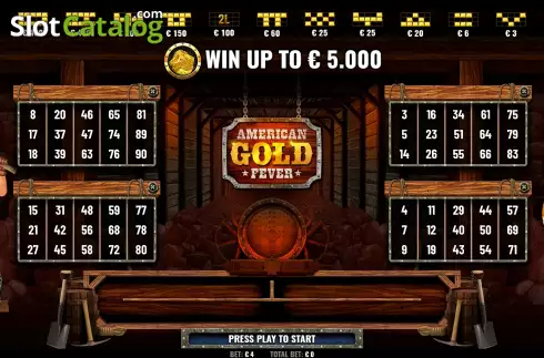 Game Screen. American Gold Fever slot