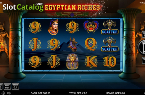 Reel Screen. Egyptian Riches (Nektan) slot