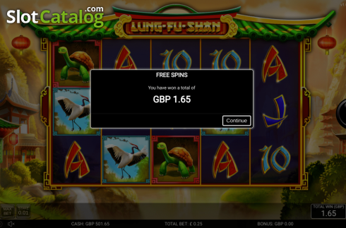 Free Spins Win. Lung-Fu Shan slot