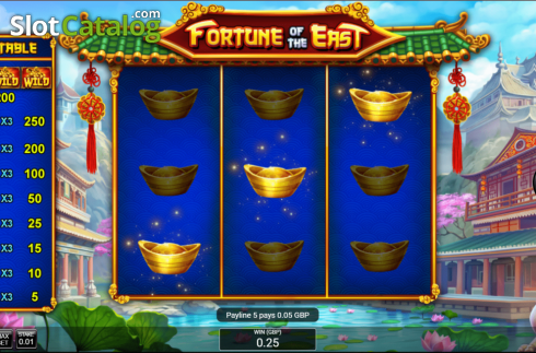 Skärmdump3. Fortune of the East slot