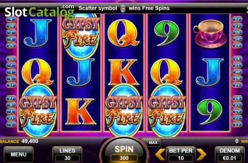 Free spins get screen. Gypsy Fire slot