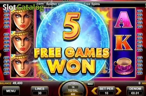 Extra free spin screen. Gypsy Fire slot