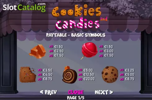 画面9. Cookies and candies カジノスロット