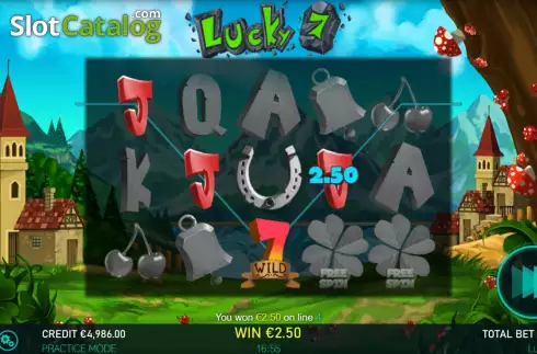 画面4. Lucky 7 (Nemesis Game Studio) カジノスロット