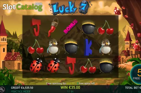 Skärmdump6. Lucky 7 (Nemesis Game Studio) slot