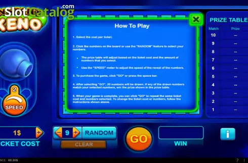 Captura de tela4. Instant Keno (NeoGames) slot