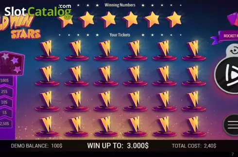 Game screen. Wild Win Stars slot