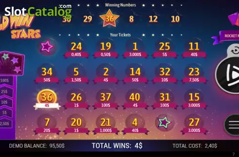Win screen 2. Wild Win Stars slot
