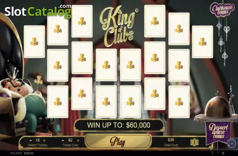 Game screen. King of Clubs slot
