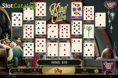 Win screen. King of Clubs slot