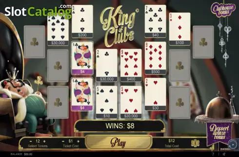 Win screen 2. King of Clubs slot