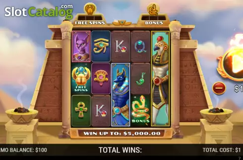 Game screen. Fortunes of Cleopatra slot