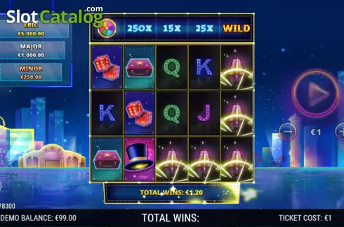 Win screen. Magic Vegas slot