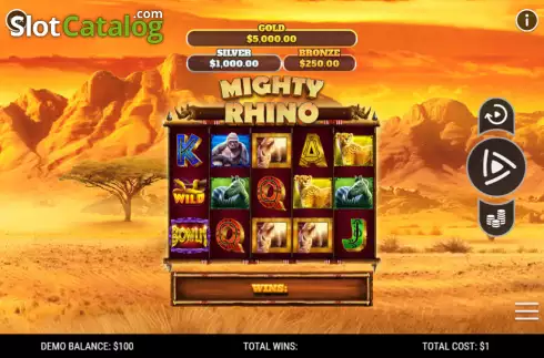 Captura de tela2. Mighty Rhino slot