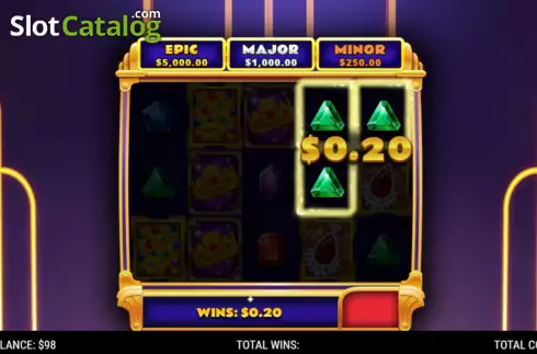 Win screen. Ruby Riches slot