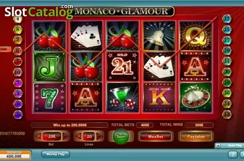 Screen 1. Monaco Glamour slot