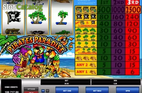 Bildschirm 3. Pirates Paradise (Microgaming) slot