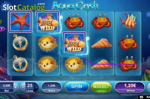 Ekran 3. Aqua Cash (NeoGames) yuvası