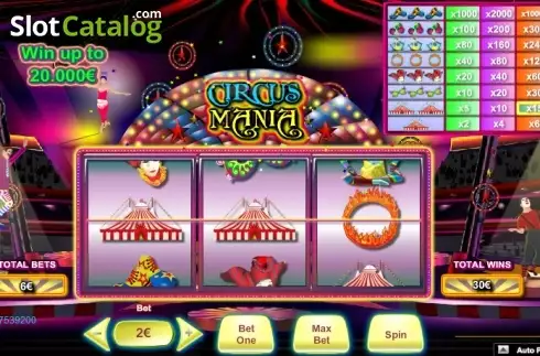 Screen 2. Circus Mania slot