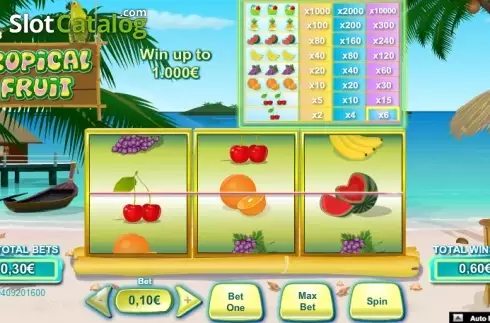Écran 4. Tropical Fruit (NeoGames) Machine à sous