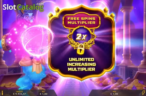 Free Spins Win Screen 3. Genie's Arabian Riches slot